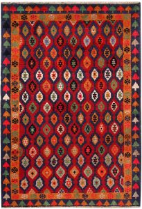 Baluchi Afghanistan Ghiordes Rectangle Geometric Medium Wool 4′ 2 x 6′ / 127 x 183  – 78664100