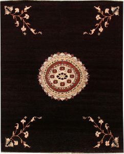 Oushak Curvilinear Rectangle Wool Saddle Brown 8′ x 9′ 11 / 244 x 302  – 78664668