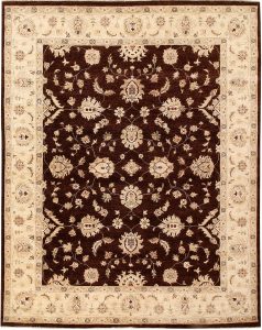 Ziegler Curvilinear Rectangle Wool Saddle Brown 8′ x 9′ 10 / 244 x 300  – 78664780