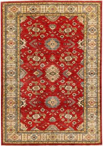 Kazak (Qazax) Geometric Rectangle Wool Red 6′ 8 x 9′ 9 / 203 x 297  – 78665026