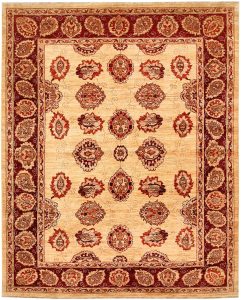 Oushak Curvilinear Rectangle Wool Navajo White 6′ 2 x 7′ 9 / 188 x 236  – 78665539