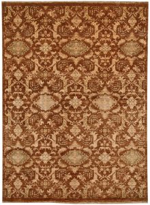 Ikat Curvilinear Rectangle Wool Sienna 4′ 10 x 6′ 7 / 147 x 201  – 78665563