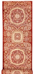 Mamluk (Medallion Design) Geometric Runner Wool Red 2′ 7 x 9′ 5 / 79 x 287  – 78665639