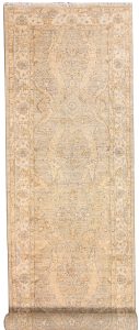 Oushak Curvilinear Runner Wool Tan 2′ 5 x 8′ / 74 x 244  – 78665686