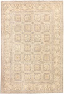 Oushak Curvilinear Rectangle Wool Tan 6′ 2 x 9′ 1 / 188 x 277  – 78665767