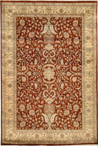 Mahallat (Mahal) Curvilinear Rectangle Wool / Silk Sienna 6′ 5 x 9′ 7 / 196 x 292  – 78668438