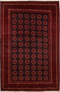 Afghan Khan Mohammadi Geometric Rectangle Wool Conglomerate 6′ 3 x 9′ 6 / 191 x 290  – 78669430