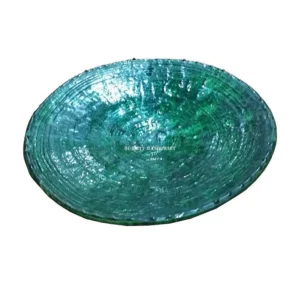 Unique Elegant Handcrafted COUSCOS Extra Large ASSIETTE Tamegroute Green Glazed Pottery