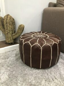 Handmade Moroccan Leather Pouf Cover