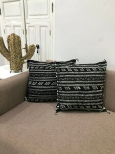 Handmade Moroccan Berber Sabra Cactus Silk Pillow Cover