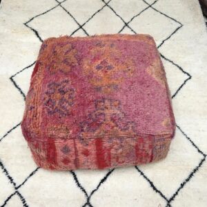 Handmade Moroccan Vintage Kilim Pouf Cover